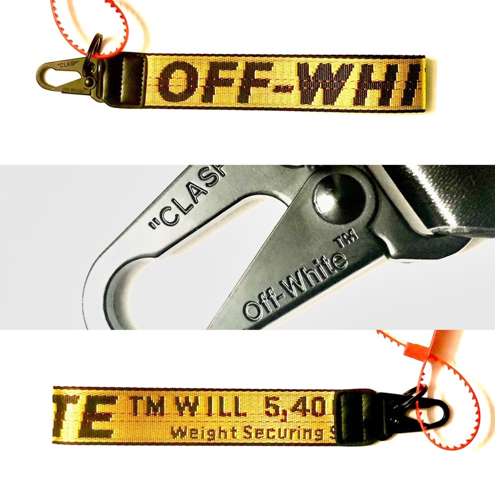 Off White Lanyard Keychain